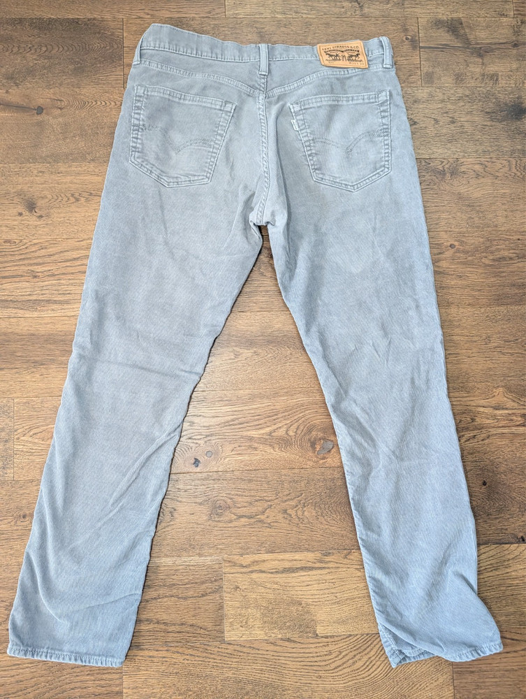Levi's 511 Men's Grey Corduroy Pants 34W 30L