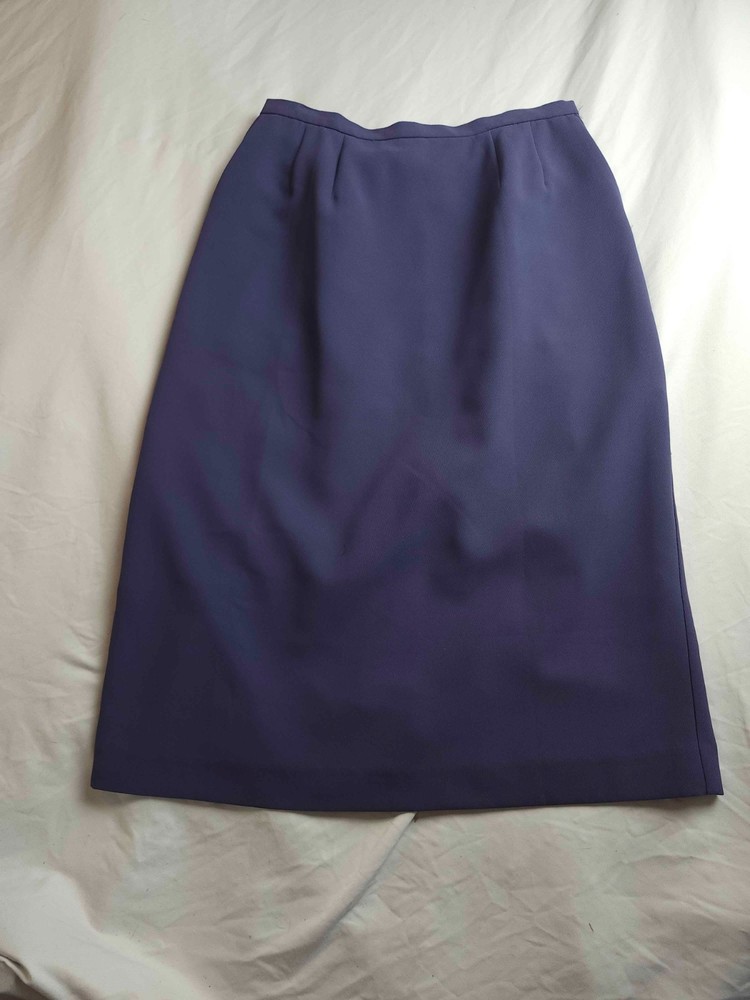 Koret Skirt Womens Size 10 Blue Pencil Straight Knee Length Career Office Slit
