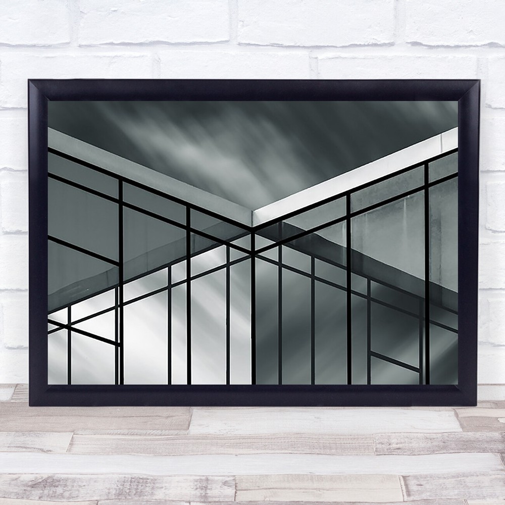 Crossing Clouds Facade Onati Spain Office Modern Geometry Symmetry Art Print