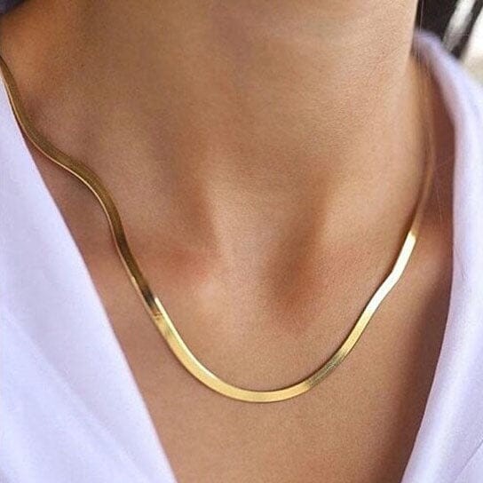 High Polish 18K Gold Filled Herringbone Bracelet, Gold, Herringbone Jewelry