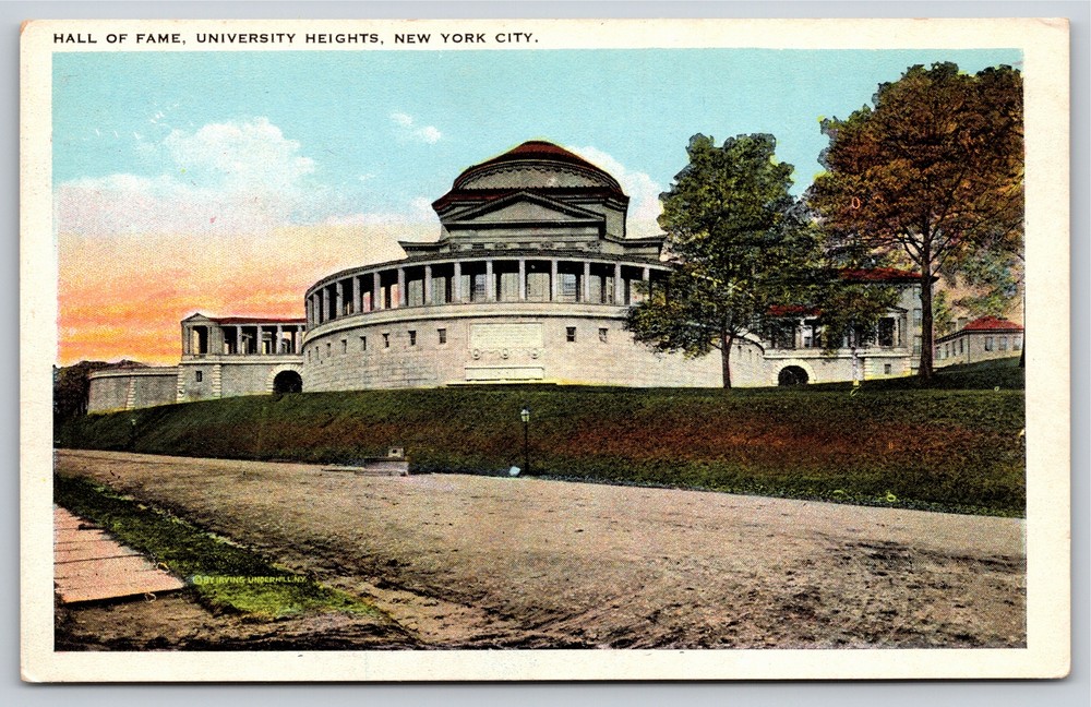 New York City~Hall of Fame University Heights~Vintage Postcard