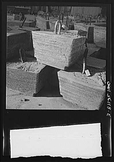 Photo:Stone Quarry Blocks Workers 1900s Industrial Cut Stone Quarrying