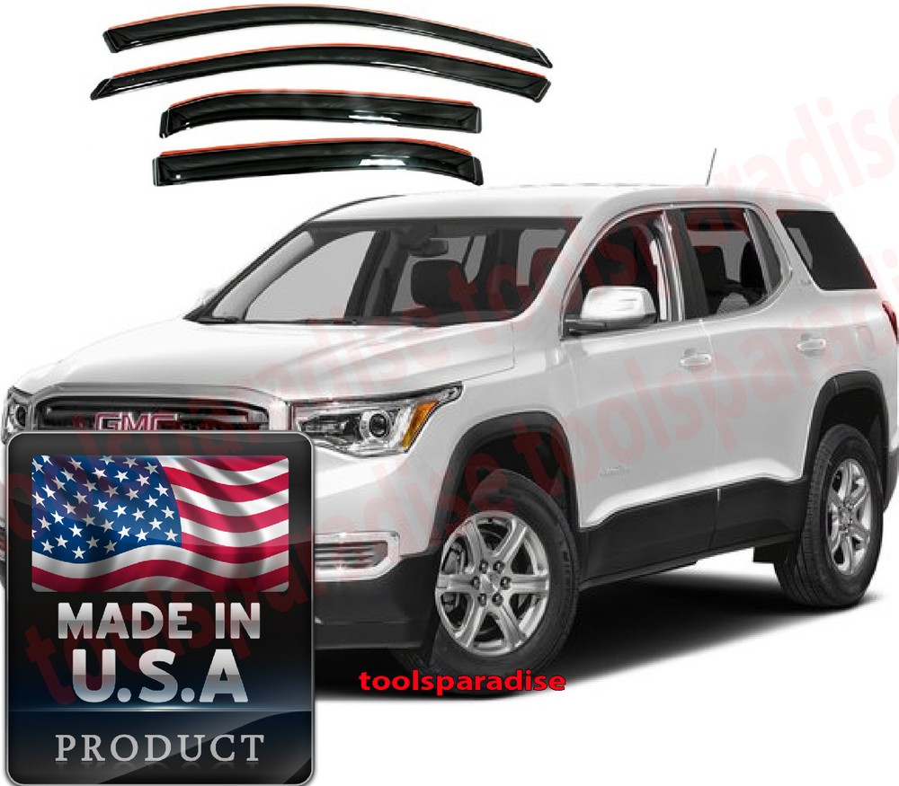 2017-2019 GMC Acadia Side Window Rain Guard Wind Deflector Kit Front & Rear-image