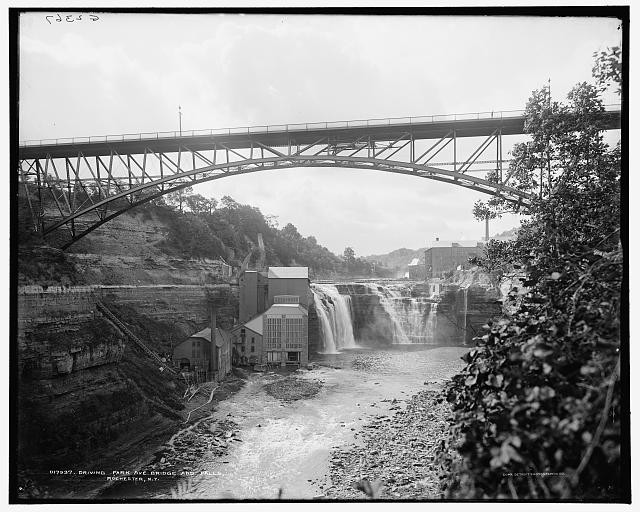 Photo:Driving Park Ave. bridge and falls, Rochester, N.Y.