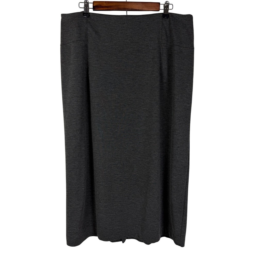 Maxim Liberty Gray Pencil Skirt Women's 18/20W Pull-On Midi Office Career