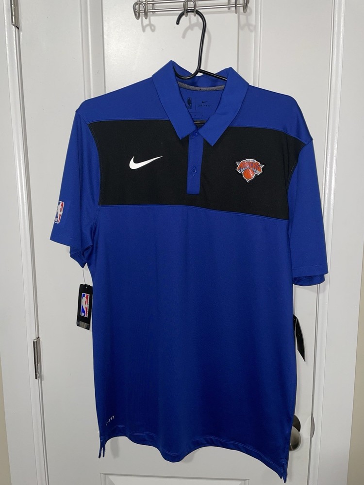 New Mens Nike Knicks Dri Fit Short Sleeve Polo