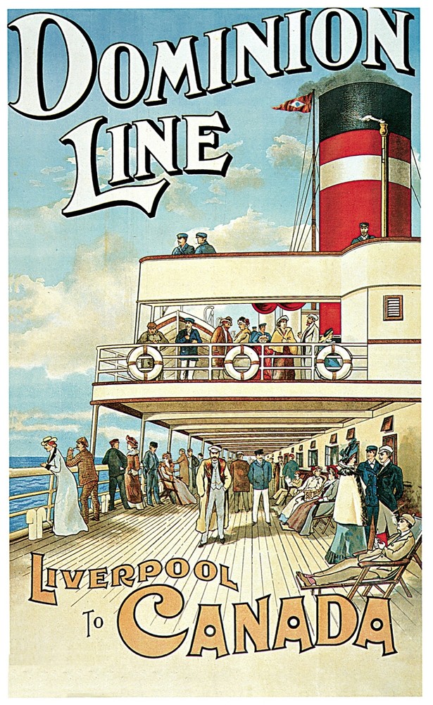 Decor Travel Poster. Graphic Art Design. Dominion line. Home Sop Wall Art. 1938
