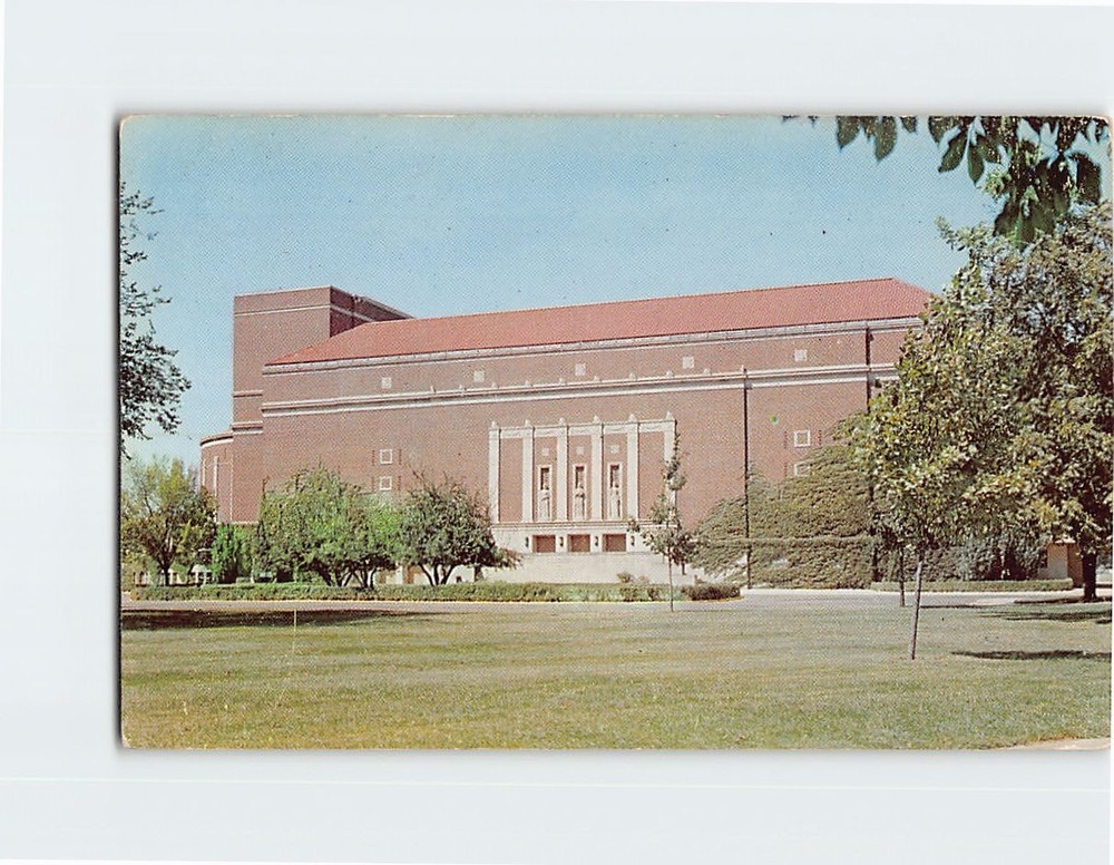 Postcard Elliott Hall of Music Purdue University West Lafayette Indiana USA