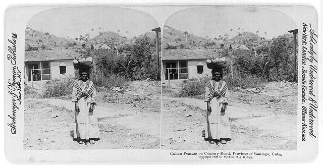Photo of Stereograph,Cuban Peasant,Country Road,Province of Santiago,Cuba,c1899