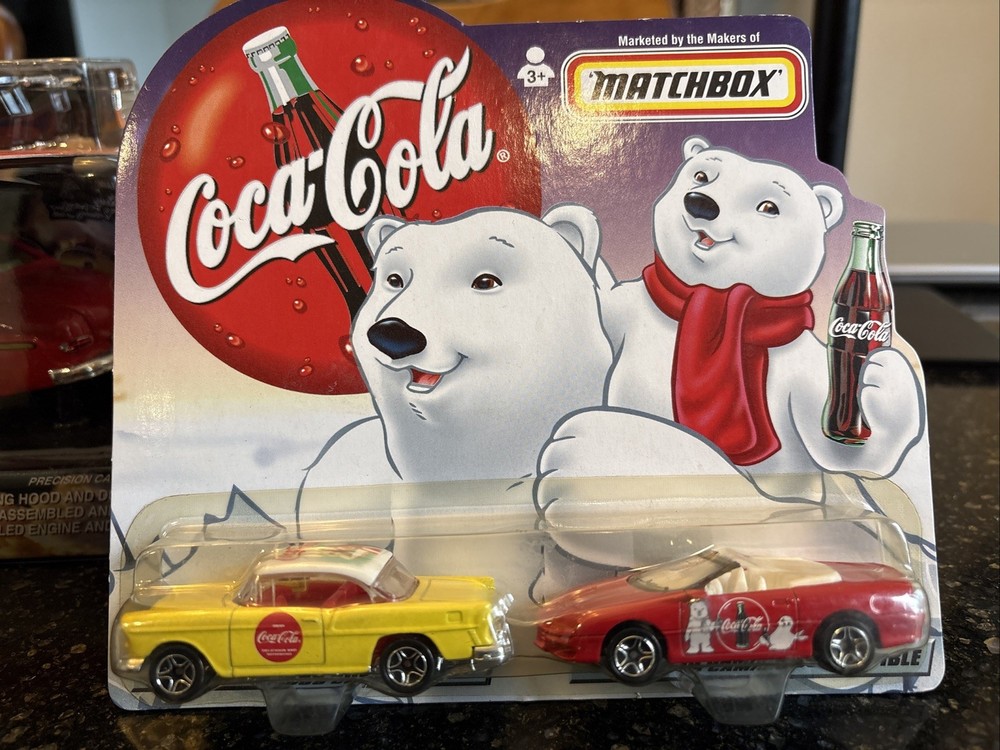 MATCHBOX Coca-Cola Coke 1955 Chevy Bel Air & 1998 Camaro Convertible NIP