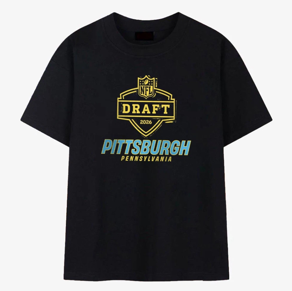 Men's Black 2026 NFL Draft State T-Shirt Unisex S-5XL