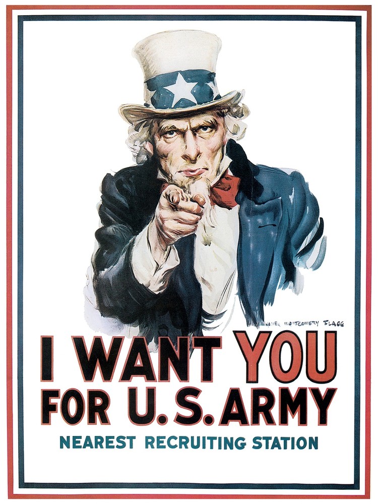 7821.Decoration Poster.Home Room wall interior art design.I want you for US Army