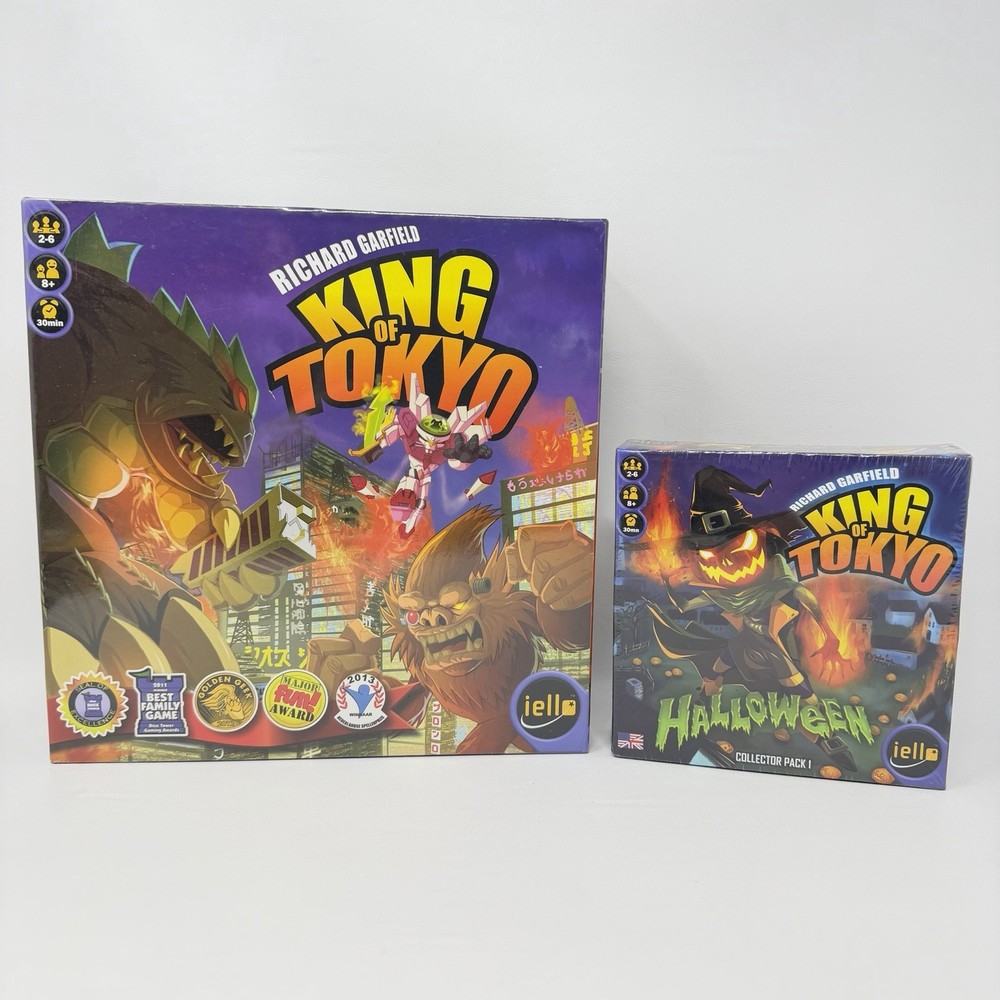 NEW King of Tokyo Board Game w/ Halloween Collector Pack 1 Sealed Combo Garfield