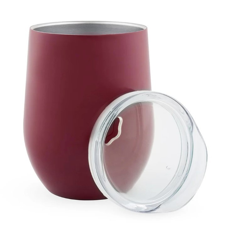 Wine Tumbler 12oz with Sip Lid Double Wall Stainless Steel Insulated wine glass