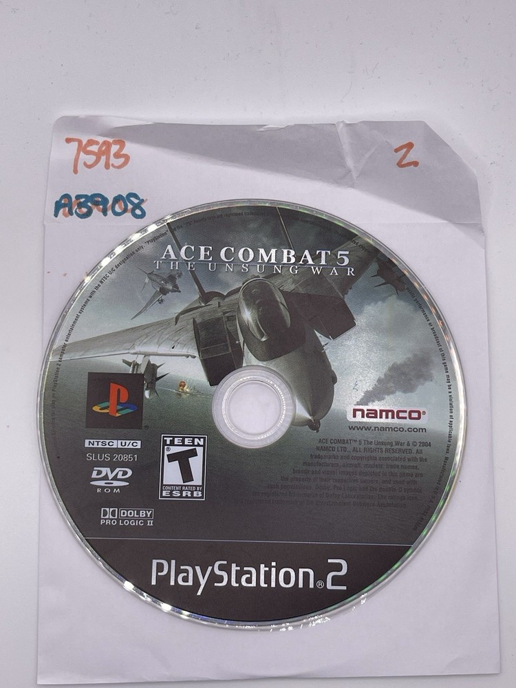 Ace Combat 5 The Unsung War Sony Playstation 2 PS2 Disc Only - No Tracking 7593-image