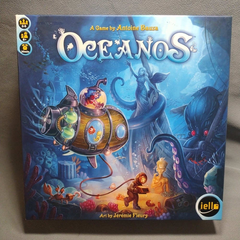 Oceanos Game Board Game complete unplayed pre-owned Iello games 2-5  ages 8+