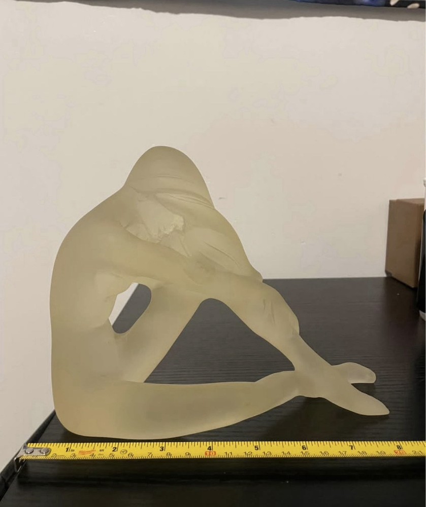 Rare Pristine Vintage Lucite Nude Female Sculpture Mirage Ltd Ronkonkoma N.Y.