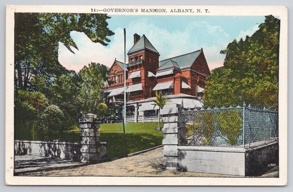 Albany NY Governor's Mansion O.S. Pullman Postcard Vintage New York