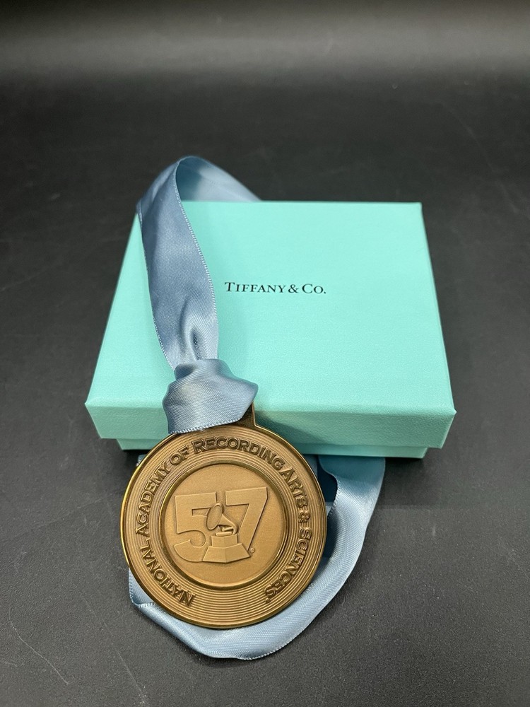 Tiffany & Co. Grammy Nominee Medallion Bronze 57th Annual w/ Box