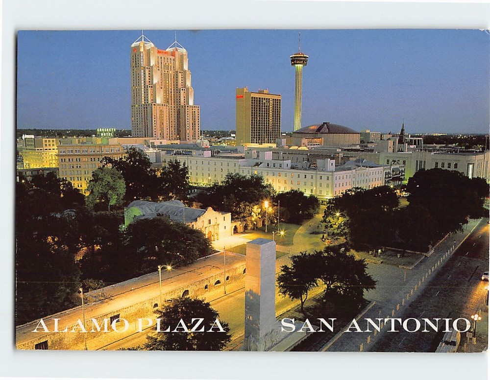 Postcard  The Alamo Plaza San Antonio Texas