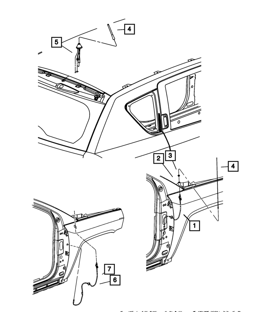 Genuine Mopar Antenna Extension Cable 4672302AD