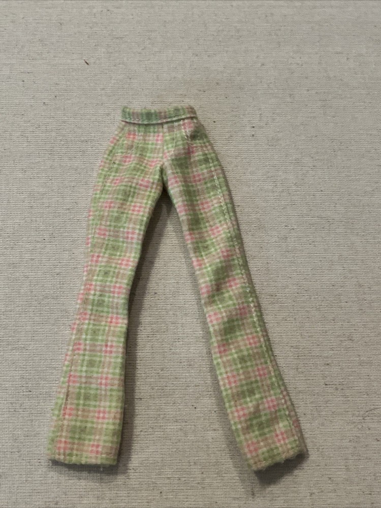1998 Cool Sitter Teen Skipper Barbie Clothes Pink Green Plaid Pants