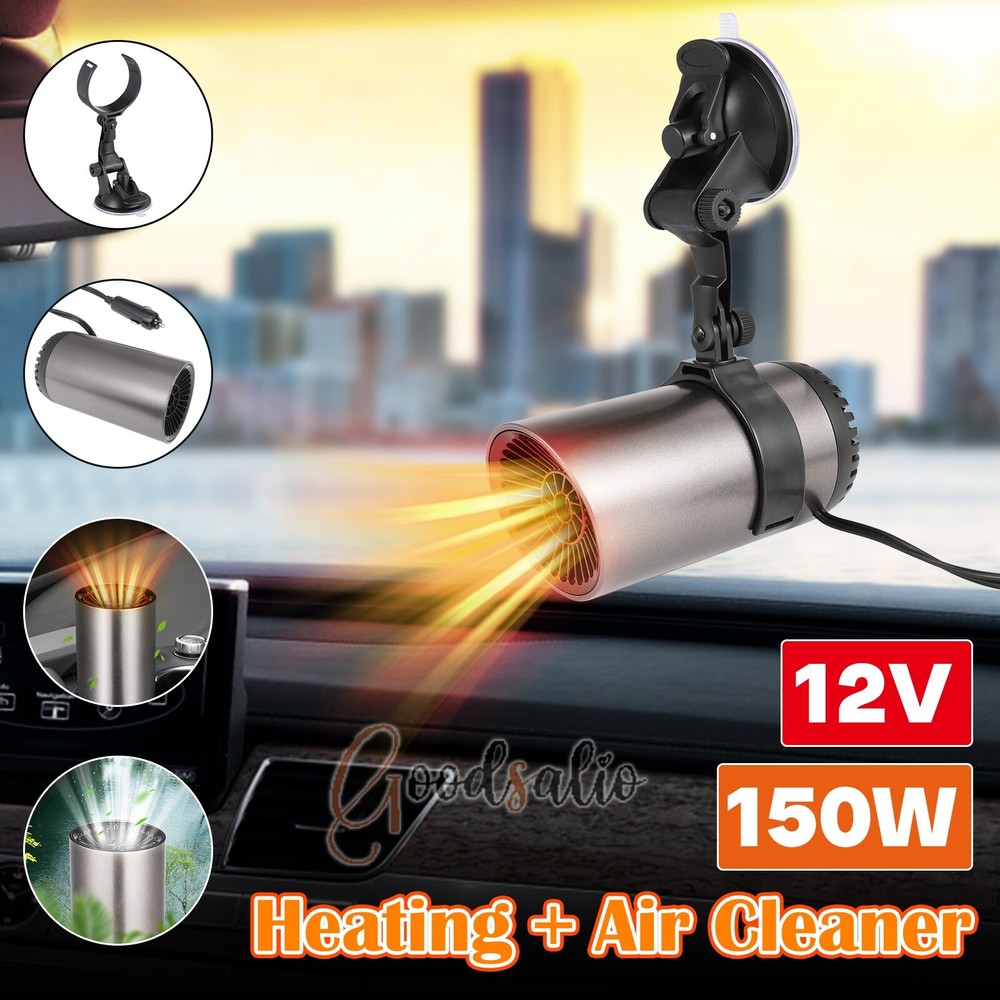 4in1 Portable Car Heater Min Car Heating Fan Adjustable Defroster Defogger 150W