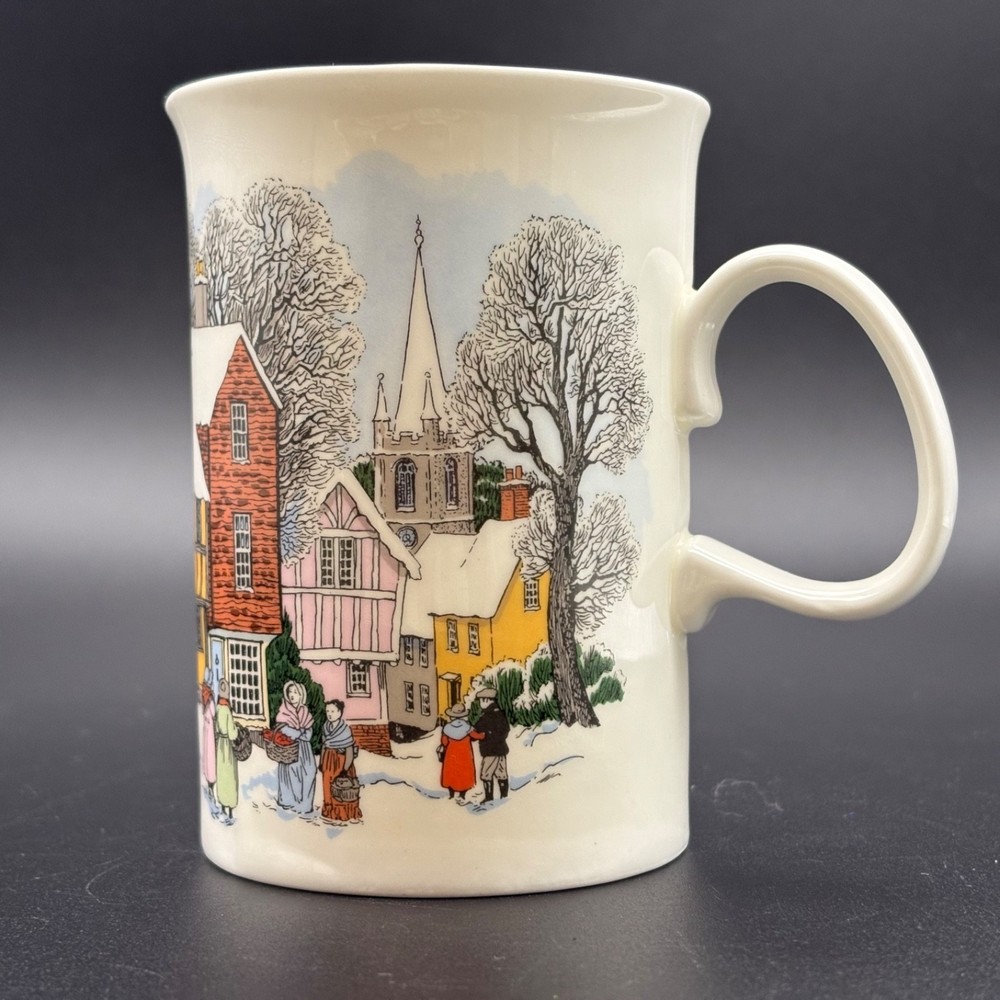 Dunoon Bone China Sue Scullard Cup  CHRISTMAS PAST Set of Tea Coffee  Mug