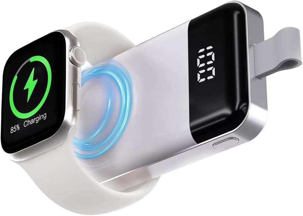 Portable Charger for Apple Watch,Wireless Magnetic iWatch Keychain Travel Cha...
