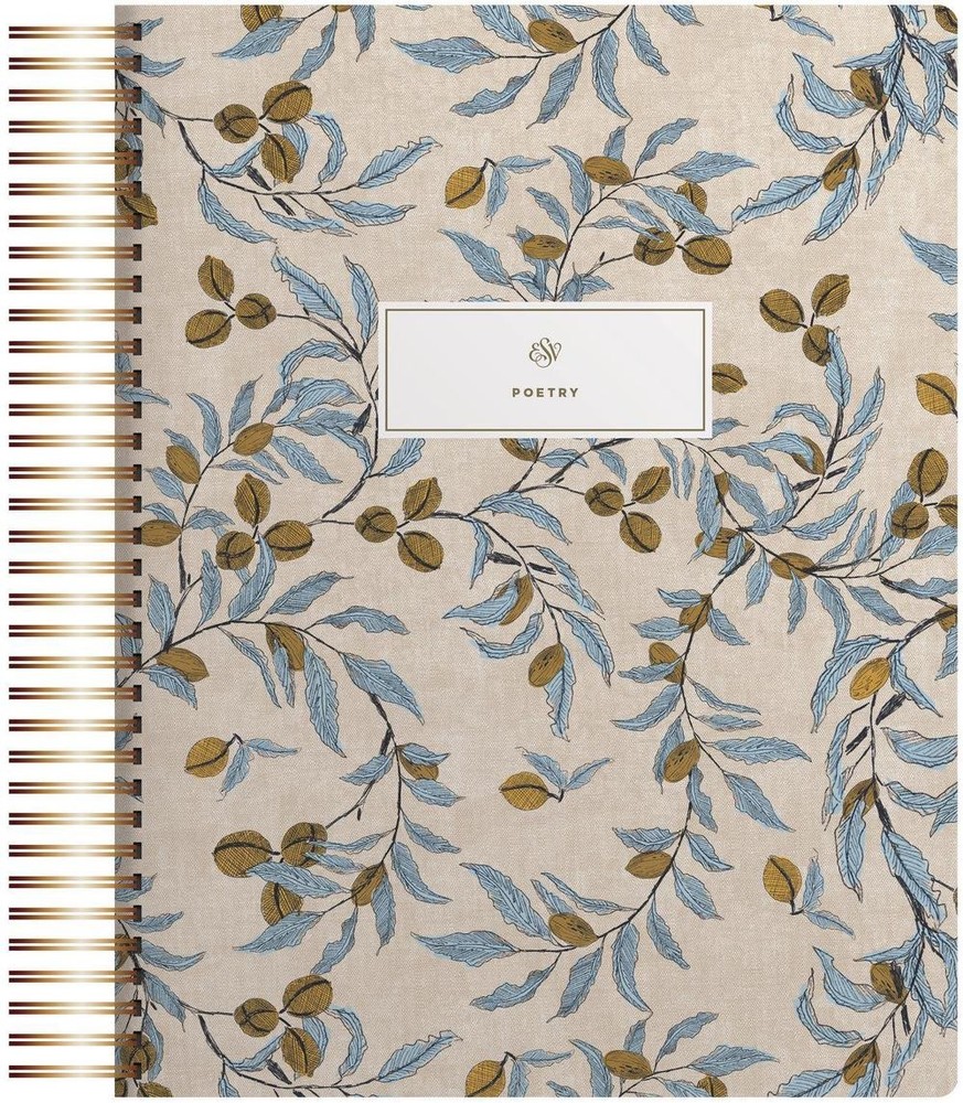 ESV Spiral-Bound Journaling Bible, Poetry by Lulie Wallace Hardcover Book