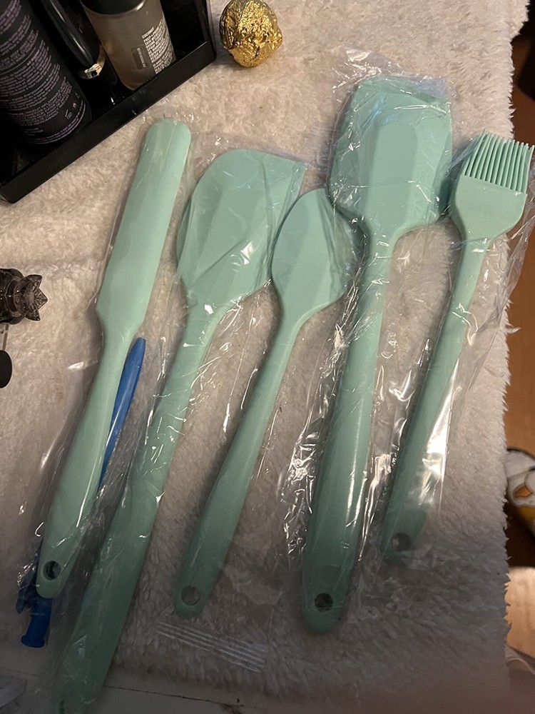 Kitchen Spatula Silicone Utensils Set of 5 Heat Resistant Rubber for Baking Coo