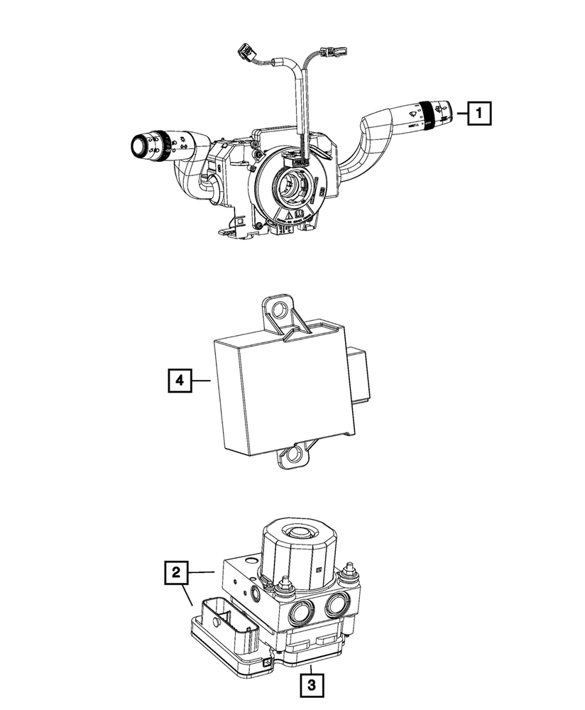 ABS Control Module VIN G Mopar 68322072AA OEM Replacement-image