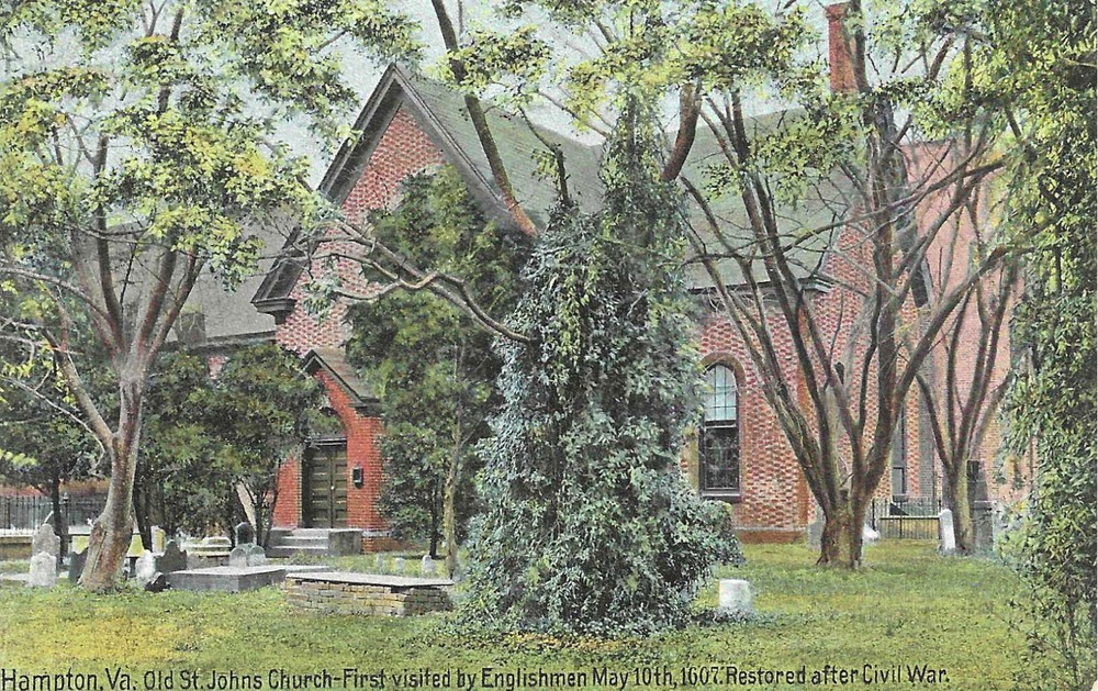 c1912 Hampton Virginia VA ~ Old St. John's Church ~ UNP Germany