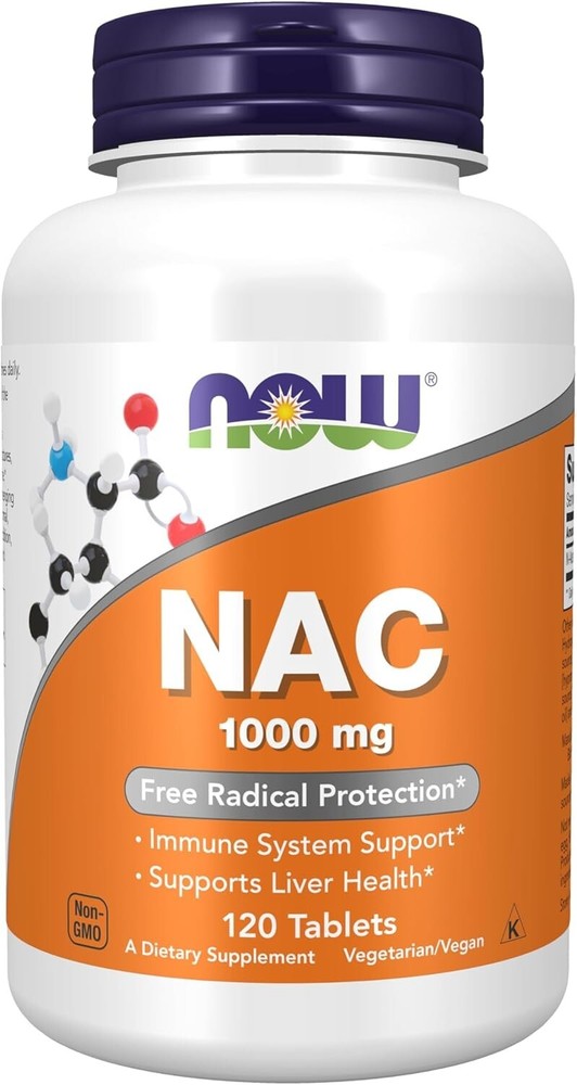 NOW Foods NAC 1000mg 120 Tabs Immune System Support Exp 03/2026