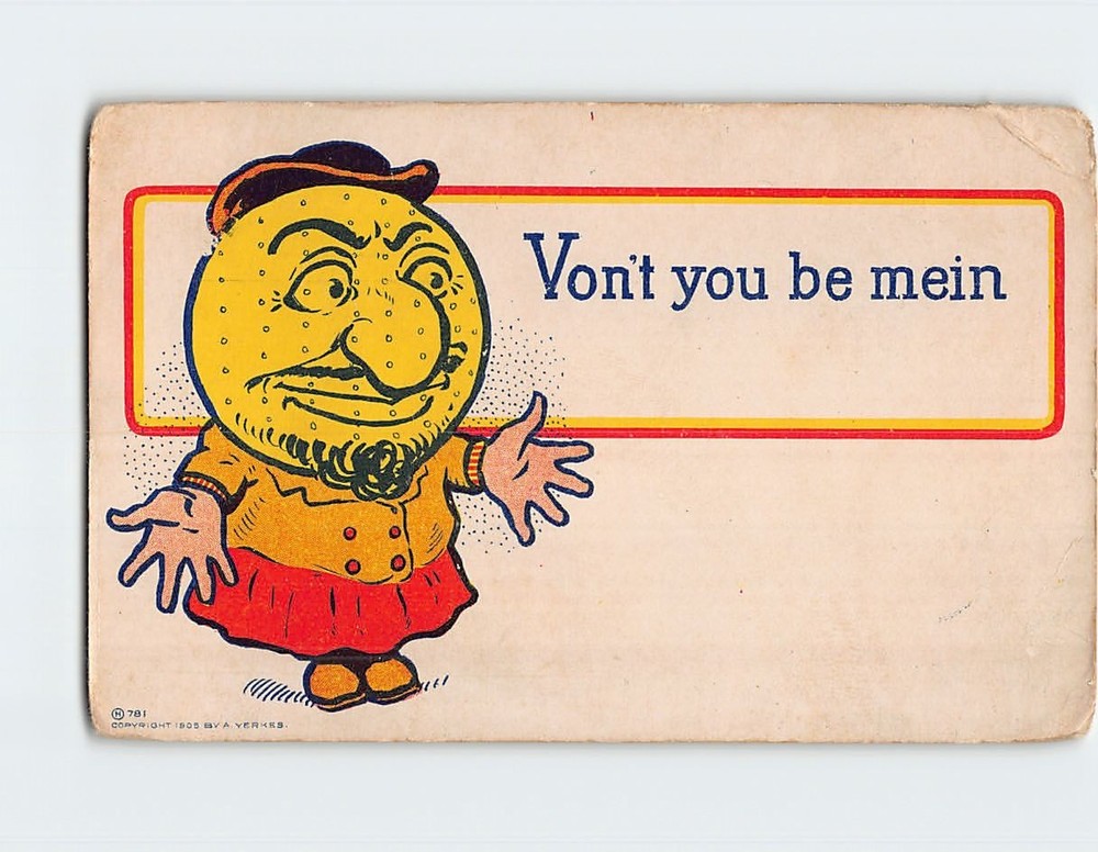 Postcard Greeting Card with Comic Art Print