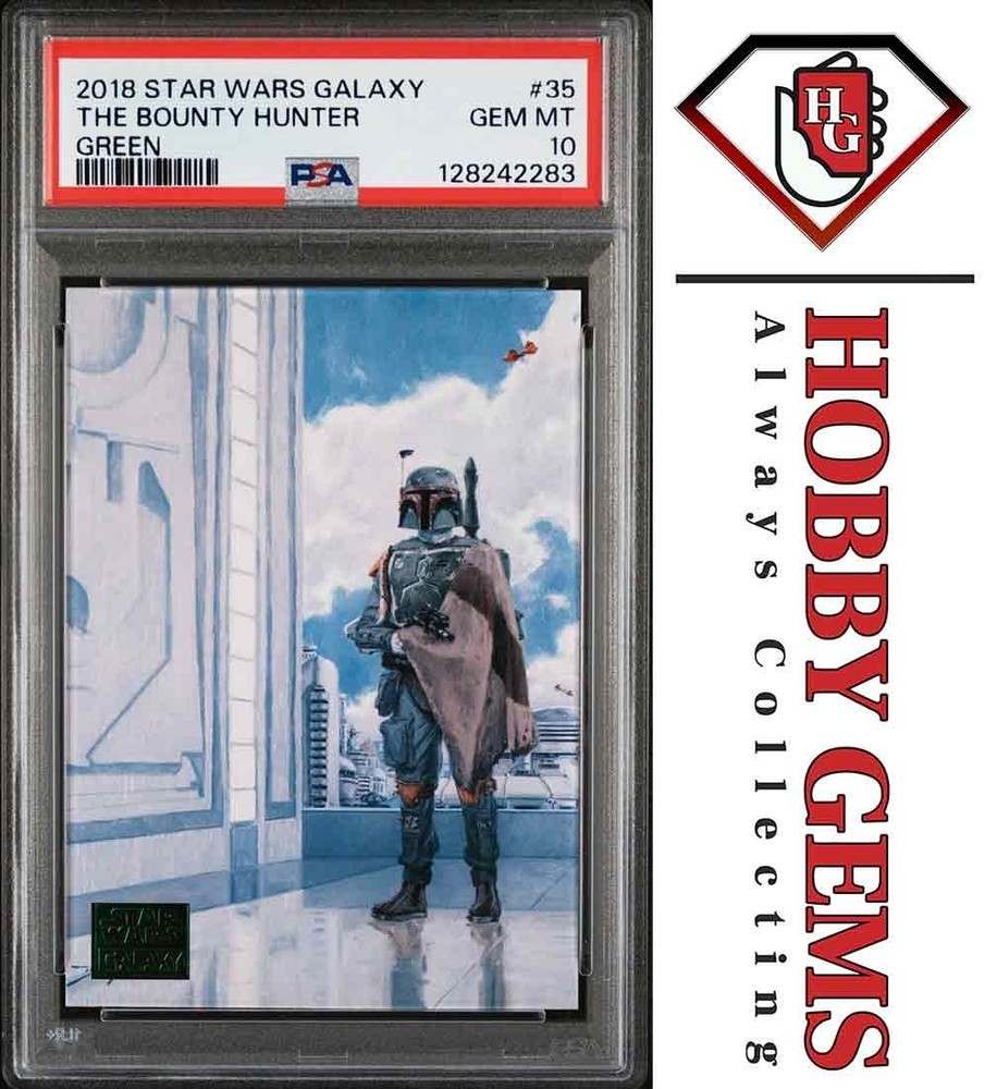 BOBA FETT PSA 10 2018 Topps Star Wars Galaxy The Bounty Hunter Green #35