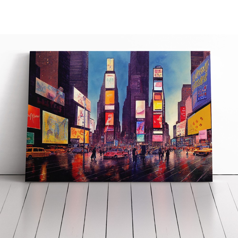 Times Square New York Vol.2 Canvas Wall Art Print Framed Picture Home Decor