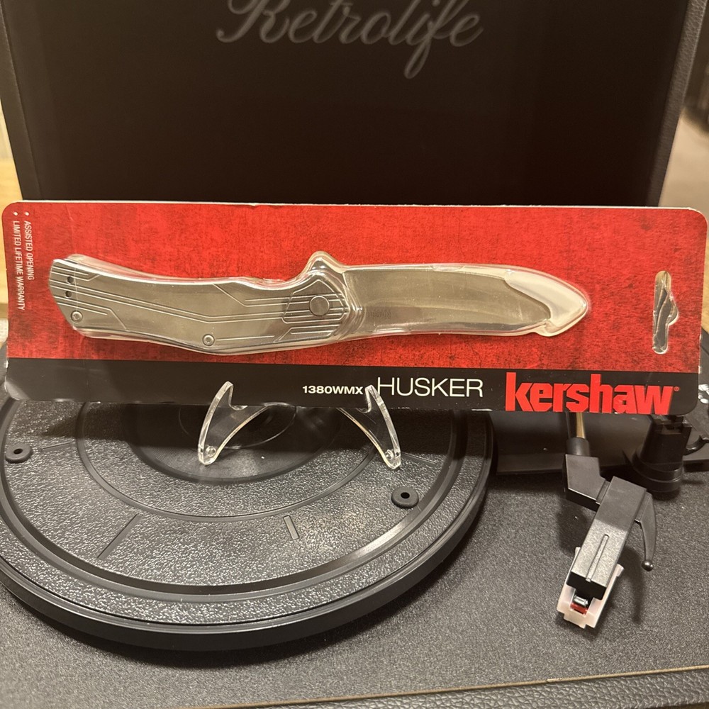 Kershaw Husker Framelock A/O Stonewash Folding 8Cr13MoV Pocket Knife 1380WMX