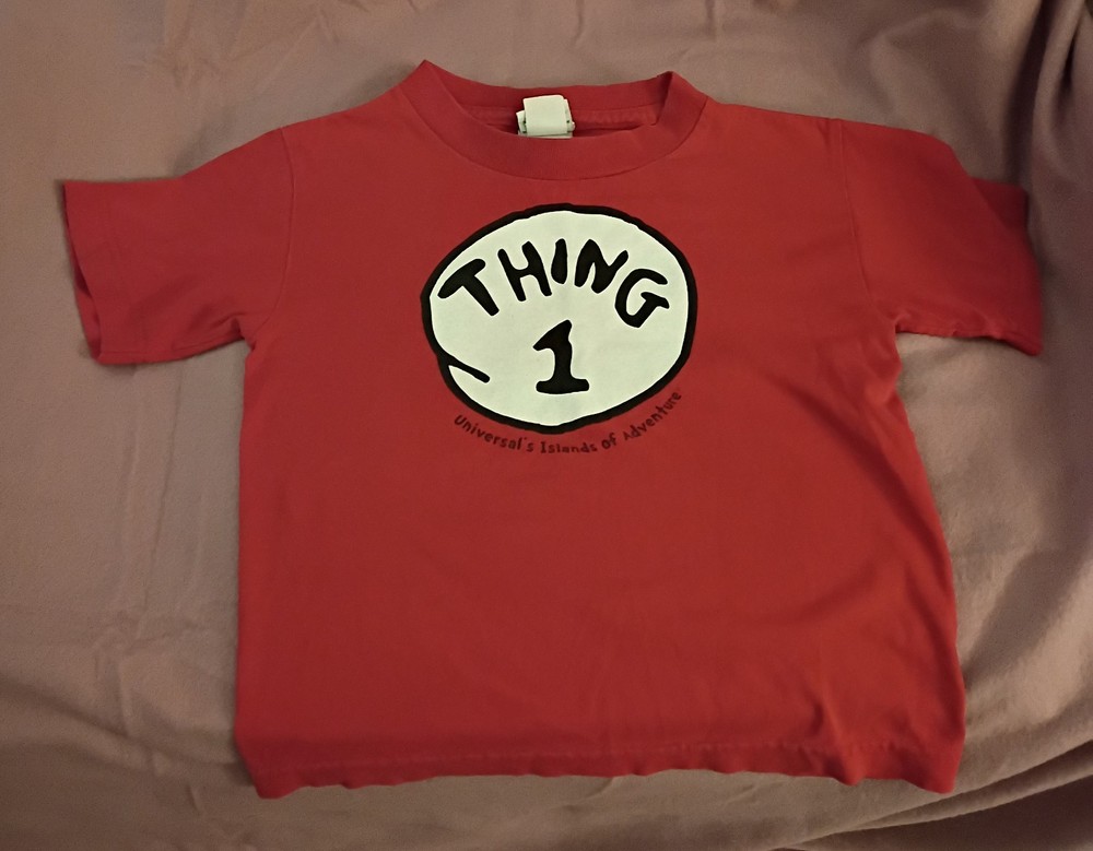 Universal Studios Hollywood Dr. Seuss Thing 1 Boys Red T-Shirt Size S(4)