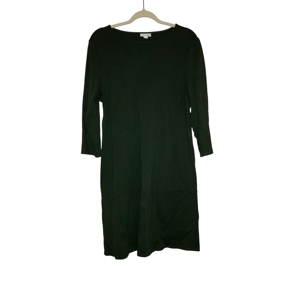 J. Jill Dark Green Ponte Knit Midi Dress Large Tall