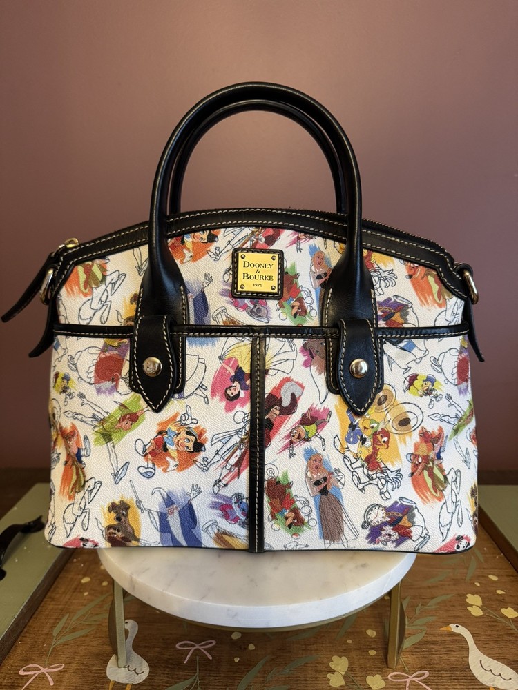 Disney Dooney And Bourke Ink & Paint Satchel Purse Crossbody