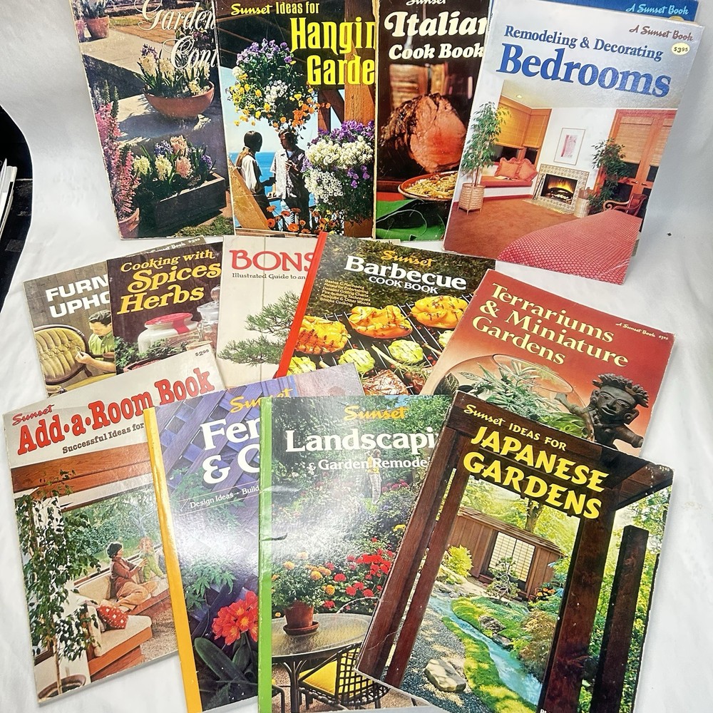 14 x Sunset Magazines Home Decor Cooking Gardening Vintage 70s