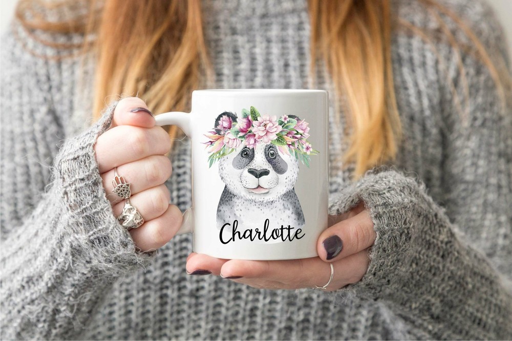 Personalised Panda Mug Personalised Cup Animal Mug Cute Mug Custom Mug Cute