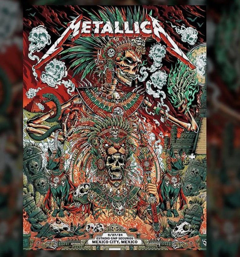 Metallica Estadio Gnp Seguros Mexico City Sep 27, 2024 Poster