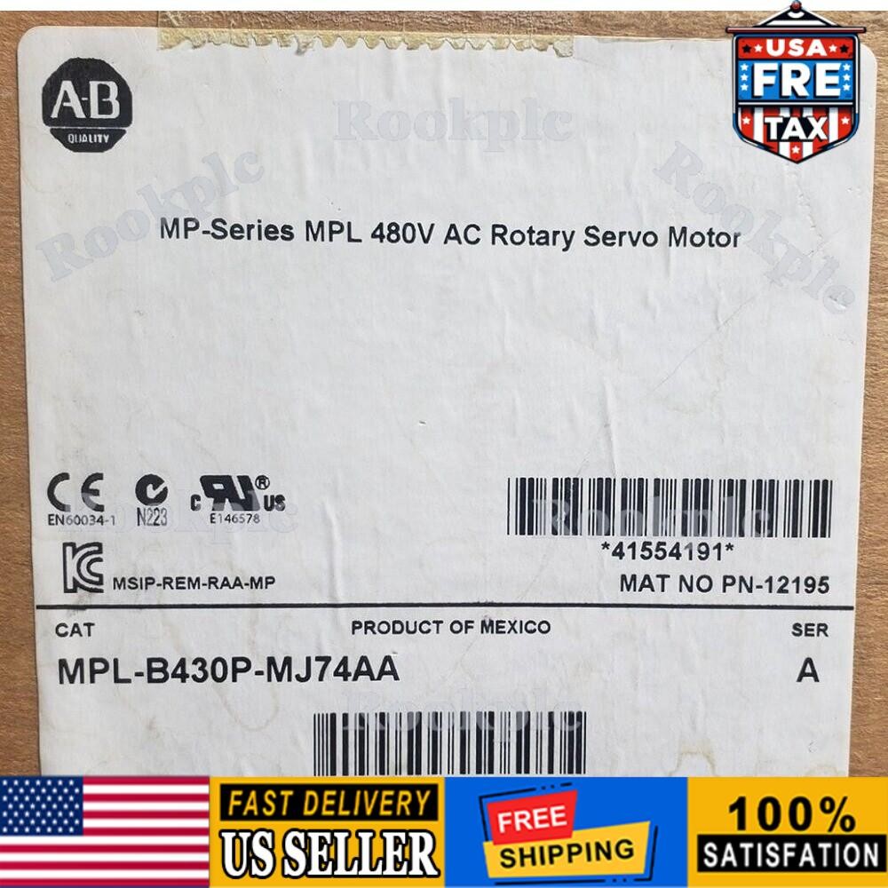 NEW AB 480V AC Rotary Servo Motor MPL-B430P-MJ74AA MPLB430PMJ74AA AB US Free Tax