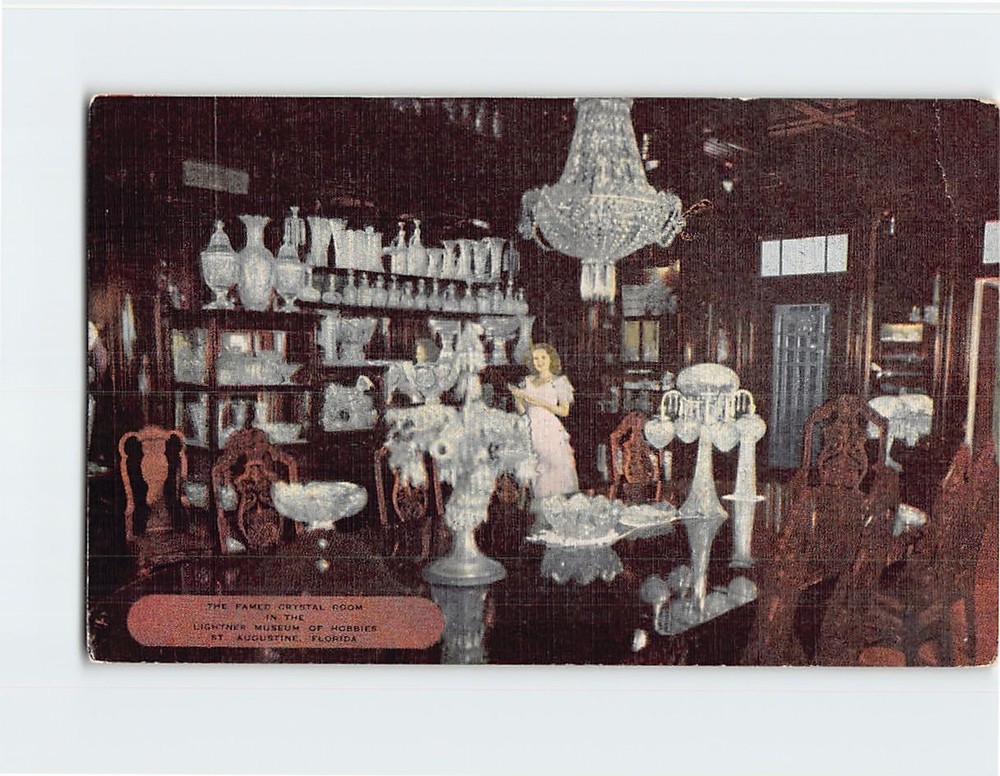 Postcard Famed Crystal Room Lightner Museum of Hobbies St. Augustine Florida USA