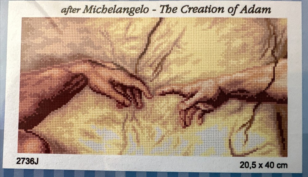 Printed needlepoin tapestry Canvas Only Orchidea  20.5-40 cm Creation Of Adam