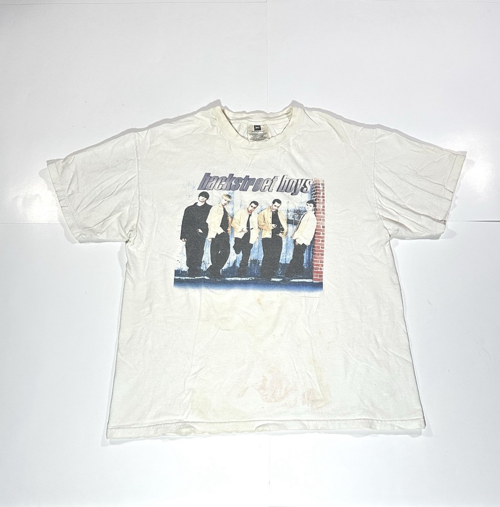 VTG Backstreet Boys T-Shirt 1998 Tour Men’s Large Double Sided 90s Distress RARE