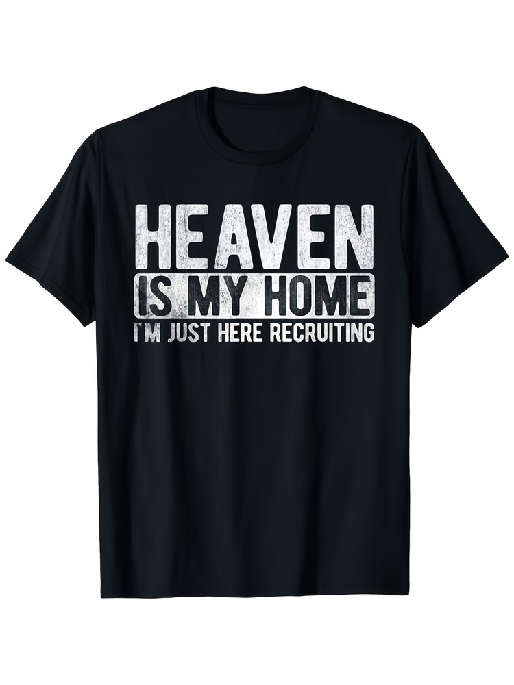 Heaven Is My Home T Shirt Christian Jesus Faith Graphic Casual Tee Top
