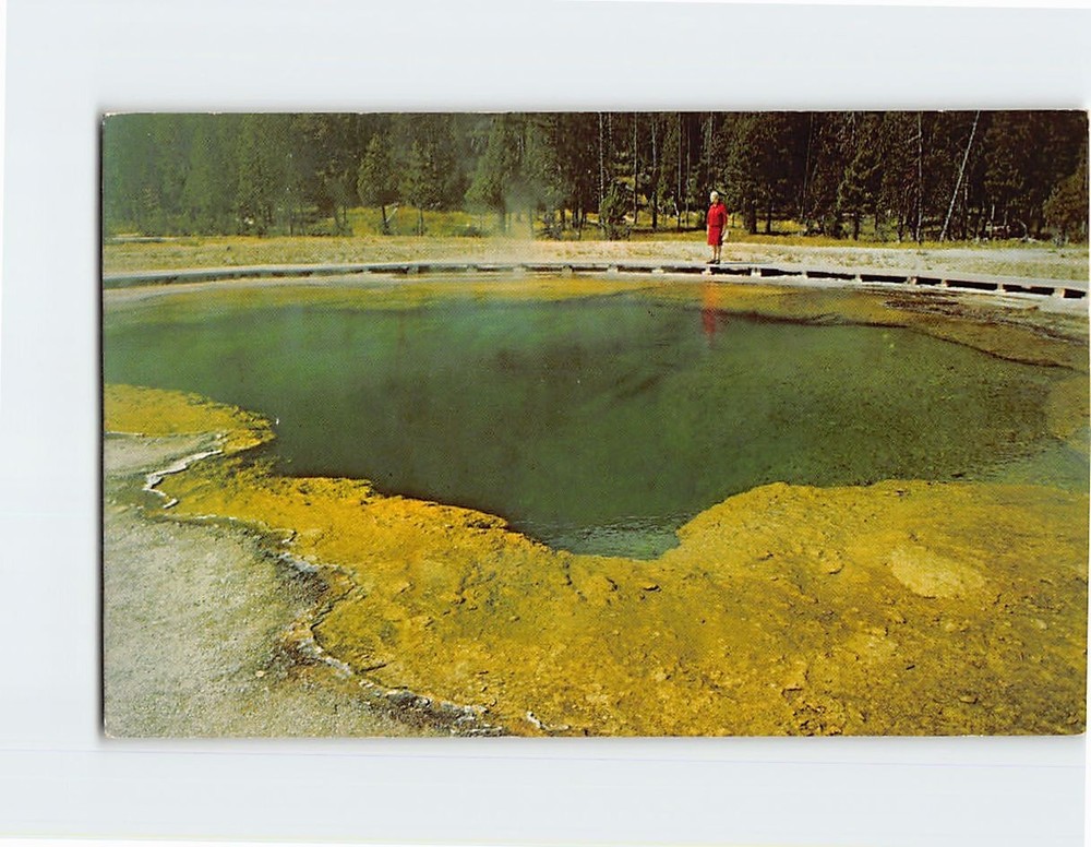 Postcard Emerald Pool Yellowstone National Park Wyoming USA